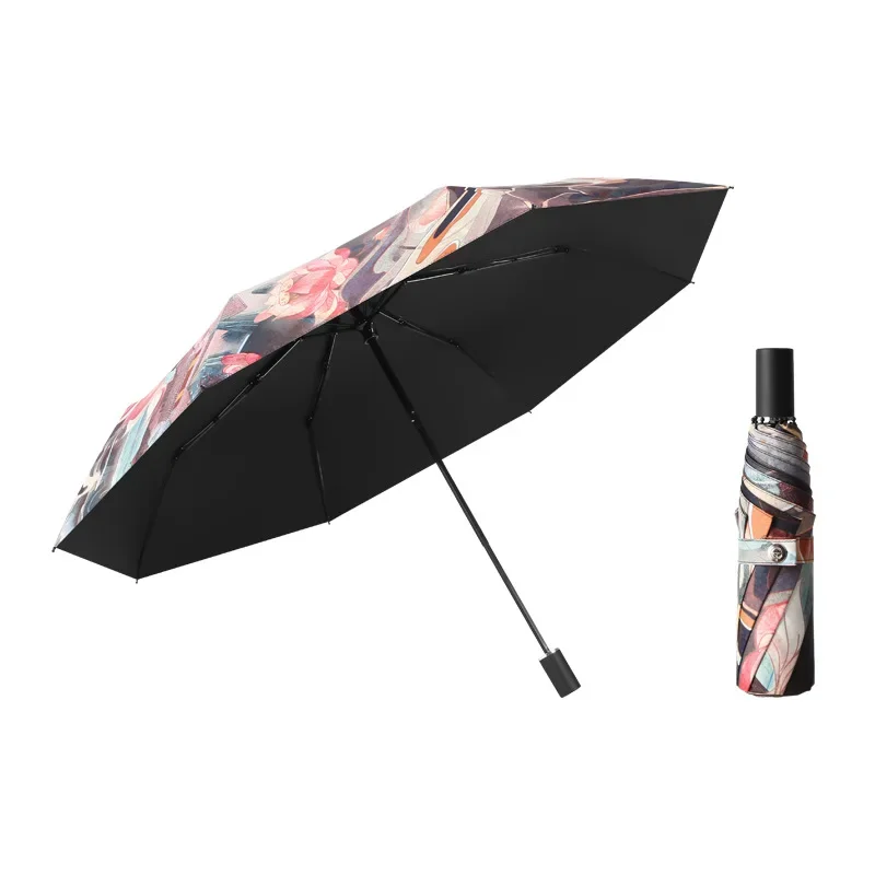 Durable and Fashionable Rain Classic Chinese-style Highly Umbrella Ideal for Sun Protection and UV-Protection