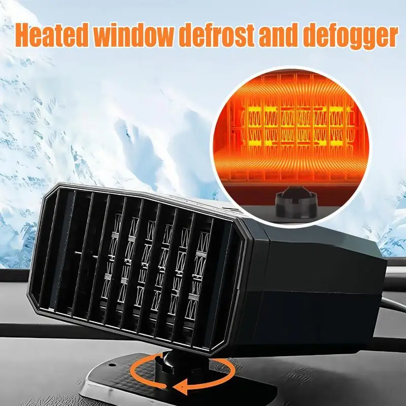 Car Heater Defroster Powerful Winter Car Heater Low Noise Vehicle Defogger Plug And Play Car Heater For Business Trip Travel