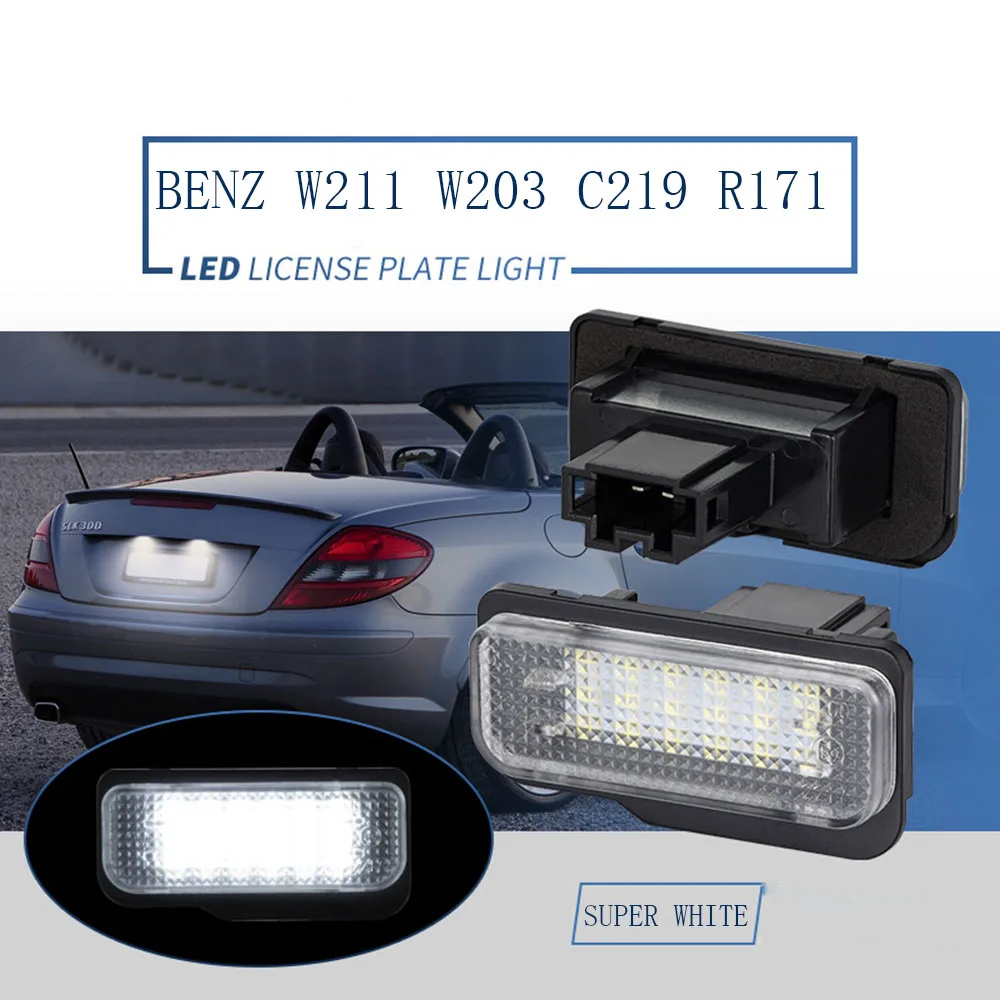 

Car LED Interior Accessories License Plate Lights Base Bulb For Mercedes BENZ W203 5D W211 W219 R171+W203 Wagon CANBUS Car Lamp