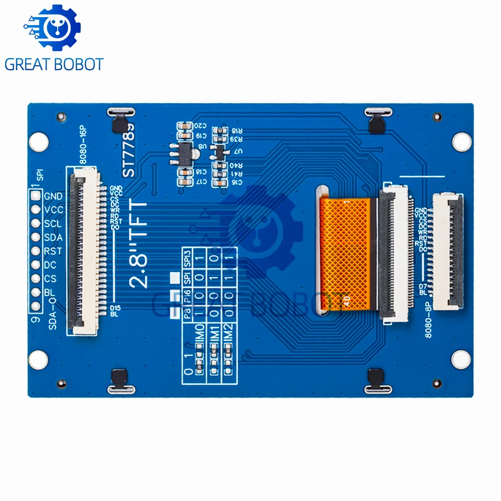 Wyświetlacz SPI TFT LCD 2.4 2.8 3.2 3.5 cala ST7789V ST7796S, 240×320 320×480 z adapterem PCB 3.3V/5V dla Arduino — zdjęcie produktu 5