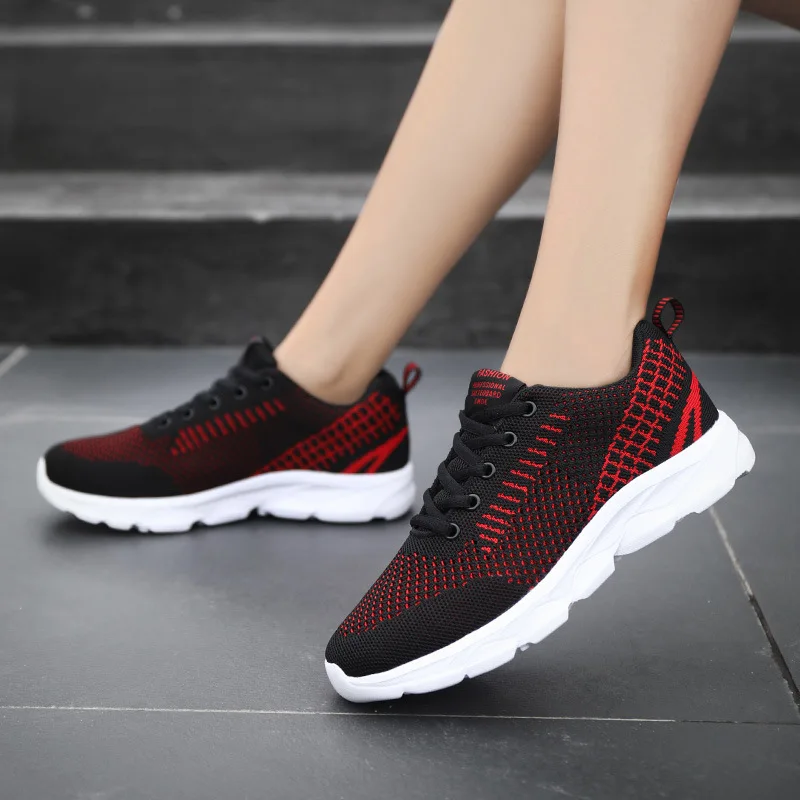 

New Women's Walking Shoes Fashion Lightweight Breathable Sneakers Casual Thick Bottom Shake Shoes Size 35-42