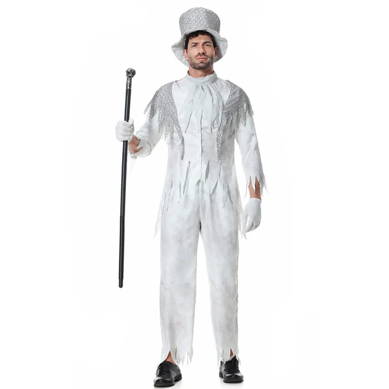 Fantasias assustadores para homens adultos, Zombie Walking Dead, Noivo Fantasma, Carnival Purim Parade, Role Playing, Vestido de festa, Trajes de Halloween