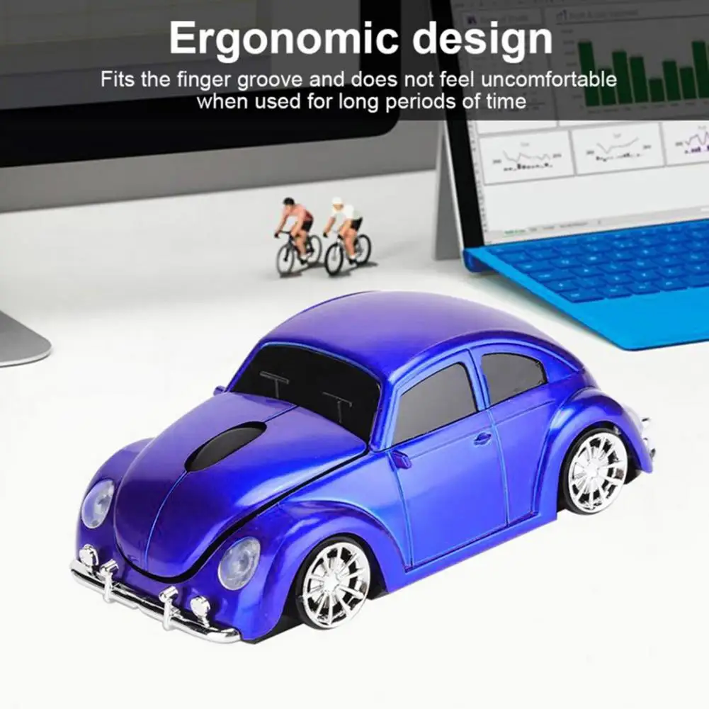 USB Wireless Mouse Beetle Car Mouse/3 Buttons Beetle 2.4G Wireless Mouse Cordless Car Shape Computer Mouse with USB Receiver