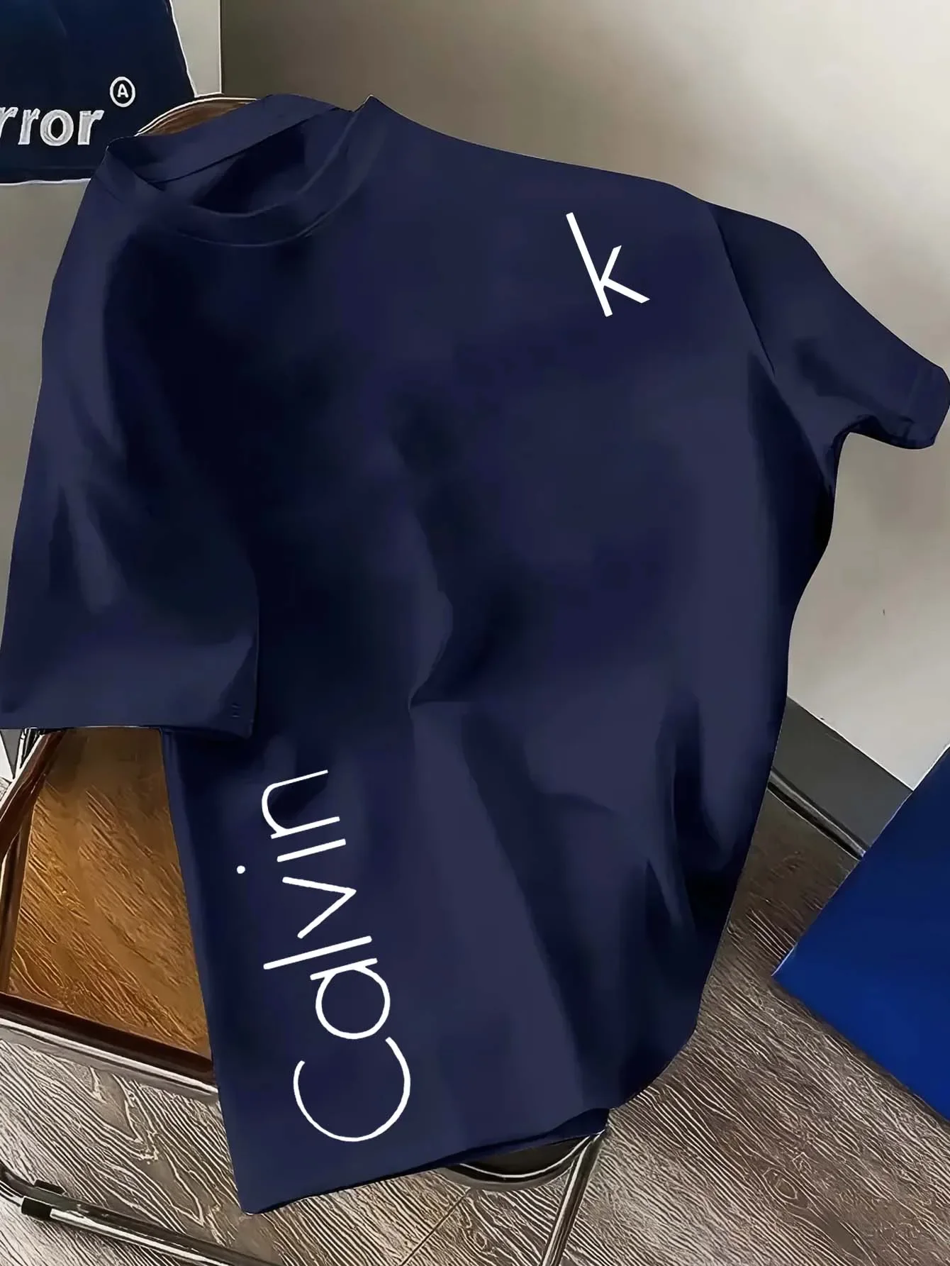Summer's new trendy men's clothing, 100% pure cotton casual, fashionable and sporty high street T-shirt for daily outings image 3