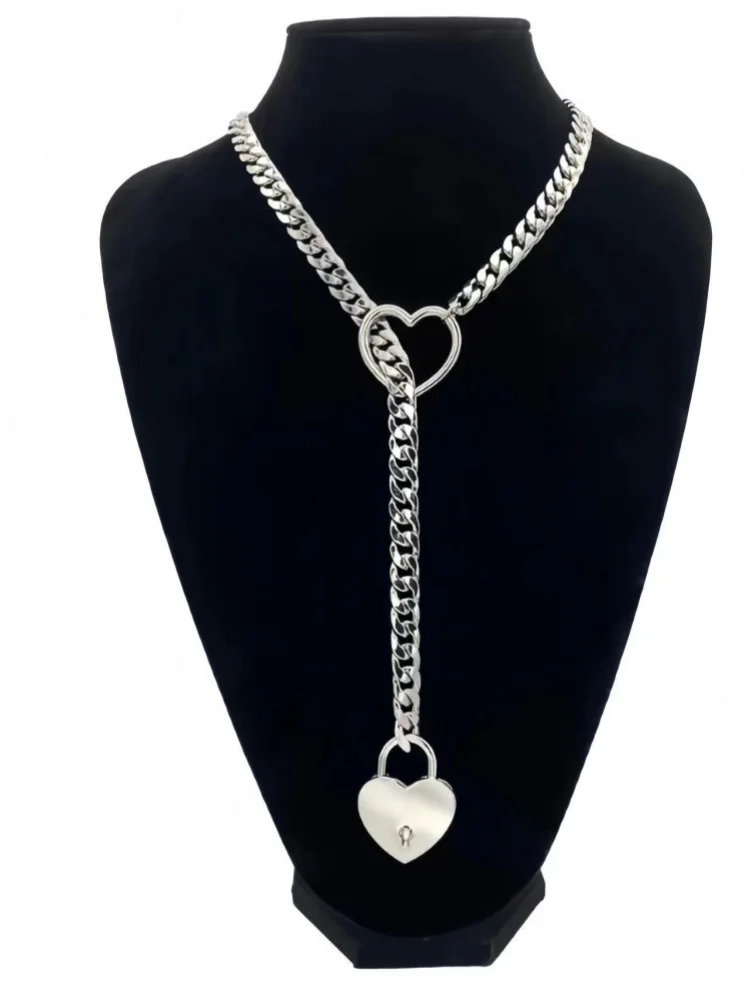 1 قطعة بسيطة الحب القلب جوفاء خارج شخصية الاسلوب المناسب سبيكة فضية اللون قلادة قلادة للرجال والنساء #1