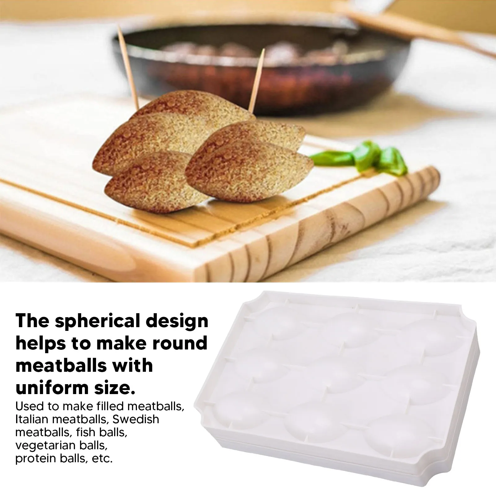 Meatball Making Mold ABS Meatloaf Maker Press Tool Dishwasher Safe Meatball Maker For Kitchen DIY Nine Grids