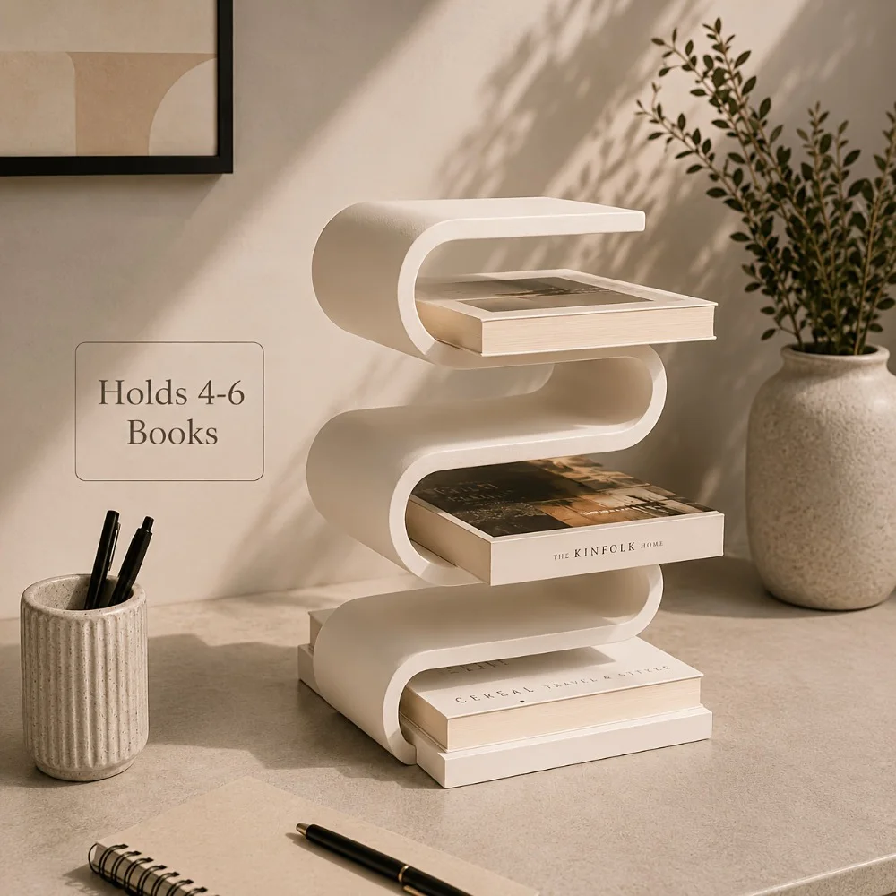 Home Decor Catalog - Modern Sculptural Bookshelf 3D Printed Book