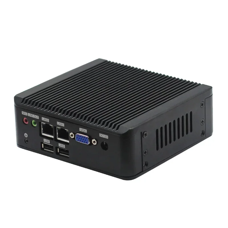 Mini PC Computer J1900 8GB Ram Computer senza ventola Hosting 2 * LAN 4COM 4 * RS232 Mini computer desktop