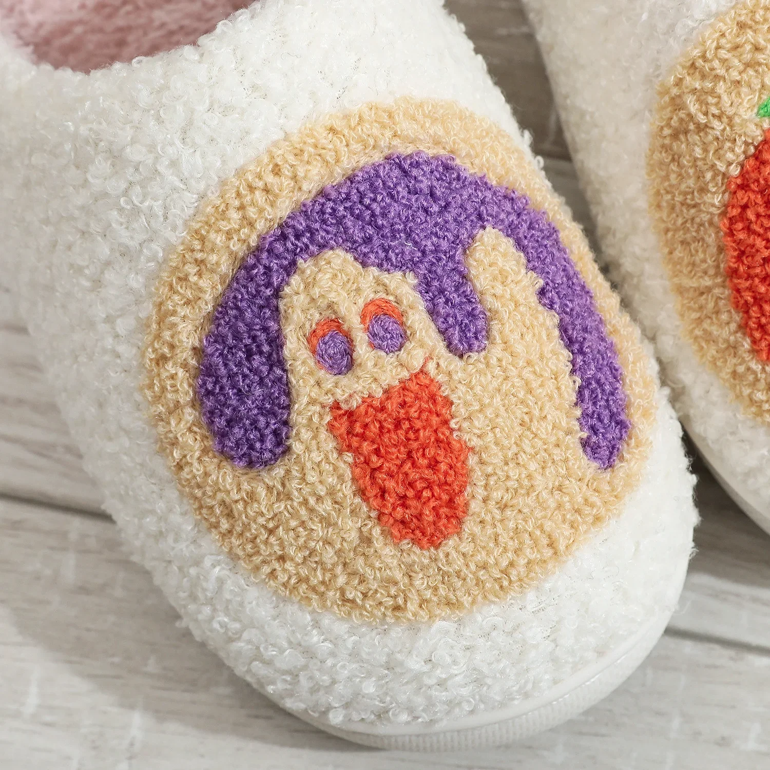 Halloween Cookie Slippers Gourmet Pattern Winter Home Gift Non-slip Thick Sole Plush Slippers Cotton Shoes for Men and Women