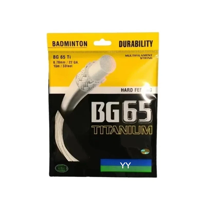 

New YY Badminton Racket String BG65 Ti TITANIUM(0.70mm) Endurance Training Competition Professional Durable To Play High Quality