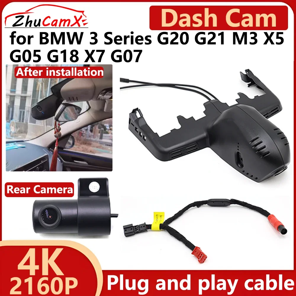 ZhuCamX for BMW 3 Series G20 G21 M3 X5 G05 G18 X7 G07 4K 2160P Car DVR Dash Cam Camera Night Vision Recorder Plug and play