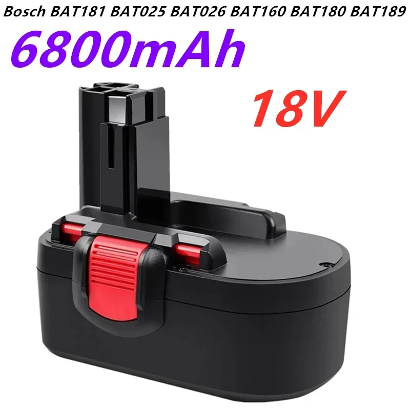 

18 V 6,8 Ah Batterie Kompatibel mit Bosch BAT1 BAT025 BAT026 BAT160 BAT0 BAT9 PSR VE-2 GSR GSB