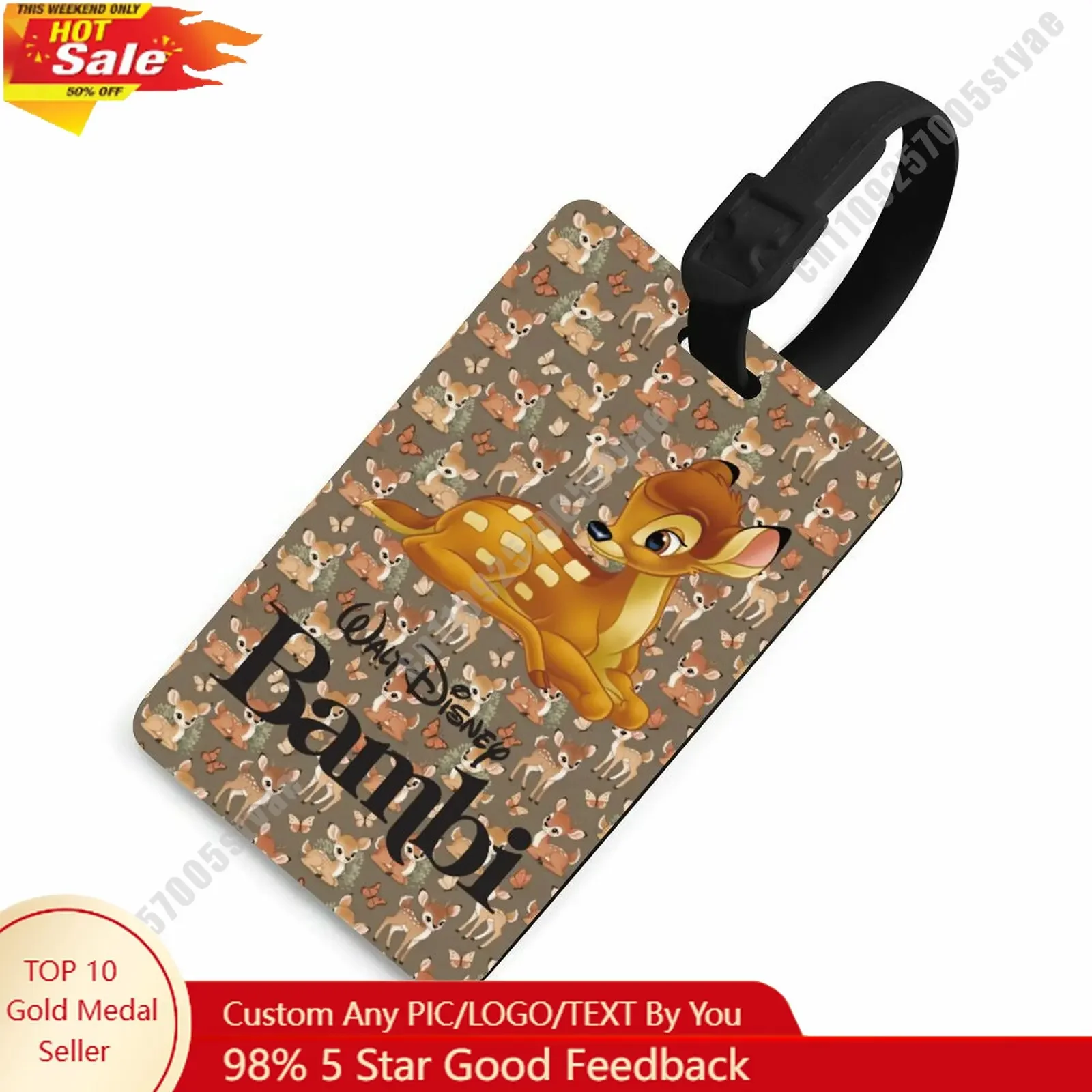 

Bambi Luggage Tags Disney Personalized Customized Your Name Phone Number Address Anti Loss Travel Essential Accessories