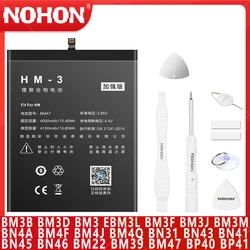 NOHON-Batterie pour Xiaomi, Redmi K30, Note 3, 3S, 3X, 4, 4X, 5, 6, 7, 8, K20 Pro, Mi 5, 5X, 6 Mix, 2 S, 9, 8SE, 9SE, 9S Pro Lite, BN46, BN4A, Musicien 40, 41