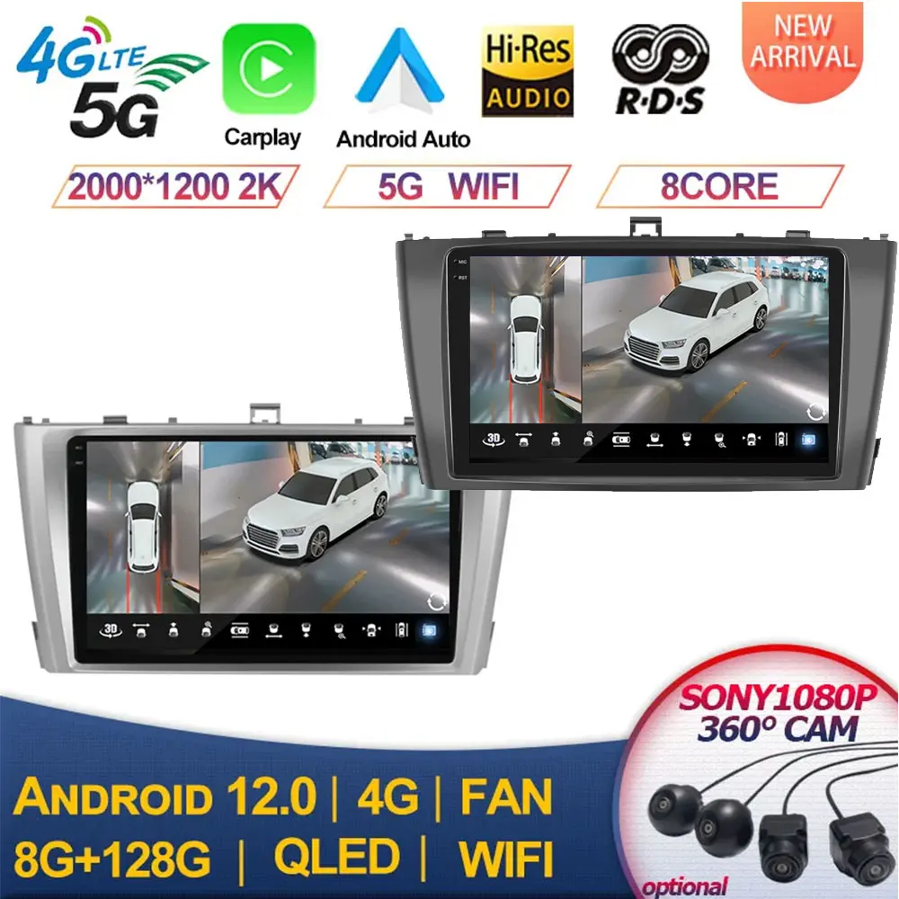 

For Toyota Avensis 3 2008 2009 2010 2011 2012 2013 2014 2015 Android 13 Car Audio Stereo Multimedia BT SWC Carplay Autoradio