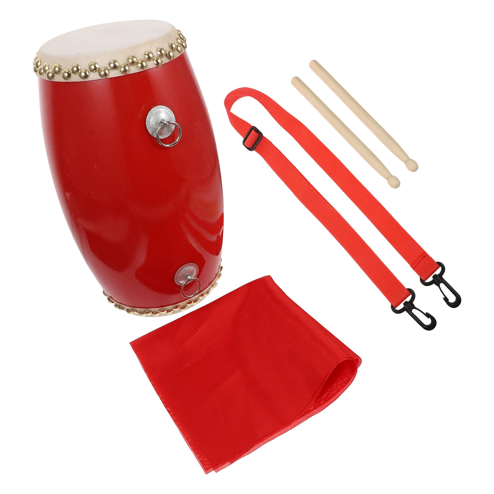 Tambor de cintura Simple tradicional, juguete de mano duradero de piel de vaca, actuación de baile para niños pequeños