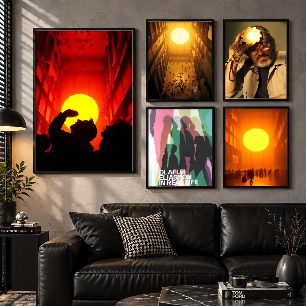 Olafur Eliasson Light Perception Installation Arts Poster Self-Adhesive Unframed Fashion Wall Prints for Office & Home Decor