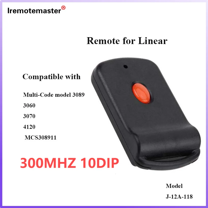 Compatible with Linear Multi-Code 3089 MCS308911 Replacement for 300mhz 3060, 3070, 4120 10 Dip-Switches