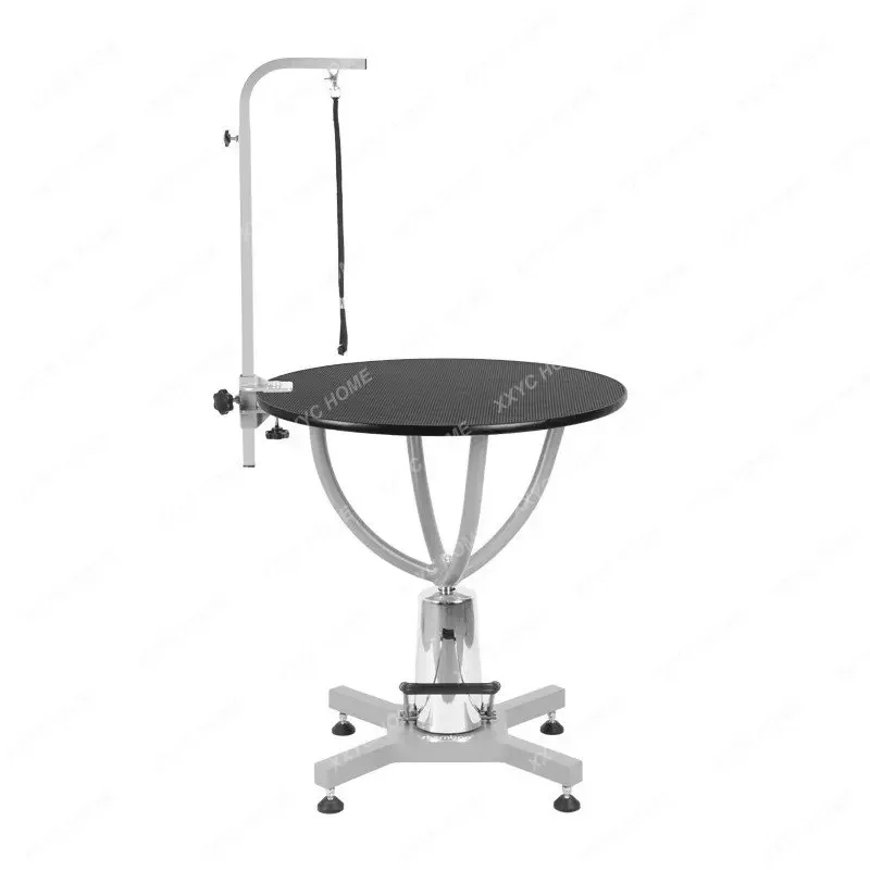 

Pet Shop Hydraulic round Rotating Lifting Platform Dogs and Cats Teddy Bichon Trimming Hair Cosmetic Table Beauty Table