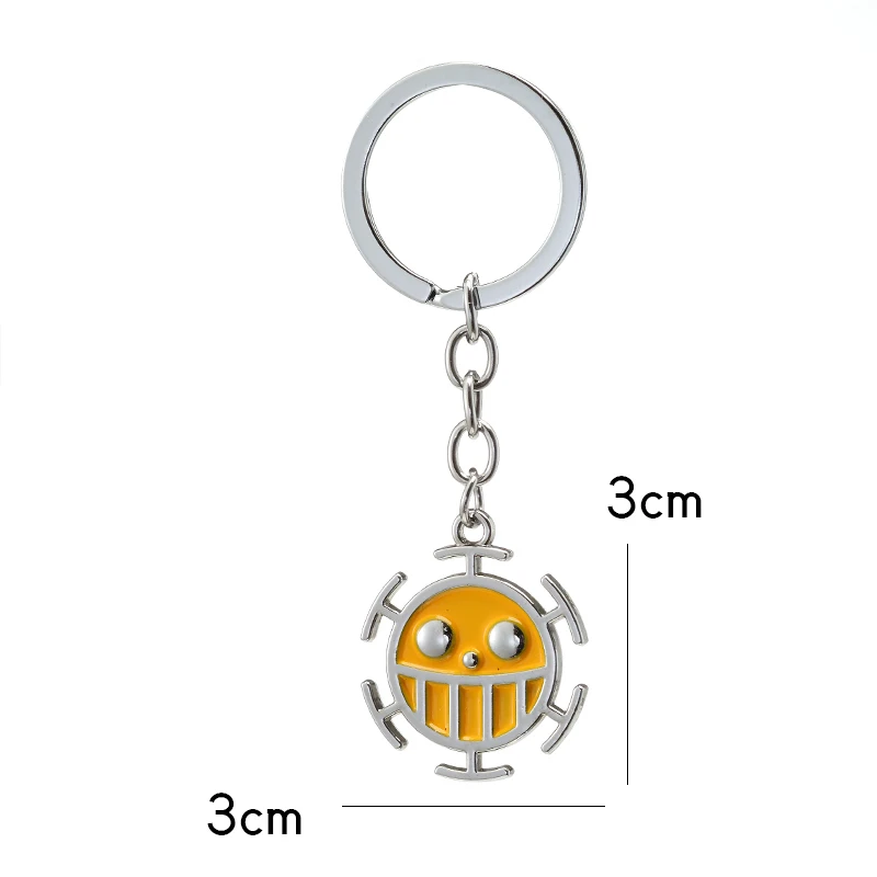 Fashion Anime Vintage Trafalgar Law Pendant Keychain Key Holder Women Bag Men Jewelry Action Figure Cosplay Toys