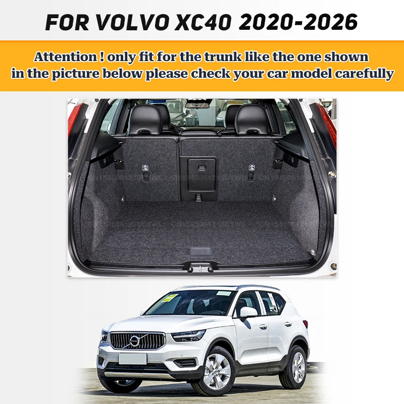 Car Floor Mats For Volvo XC40 2020-2026 25 24 23 22 Trunk Mat Cargo Liner Protection Carpet Custom Floor Liners Accessories