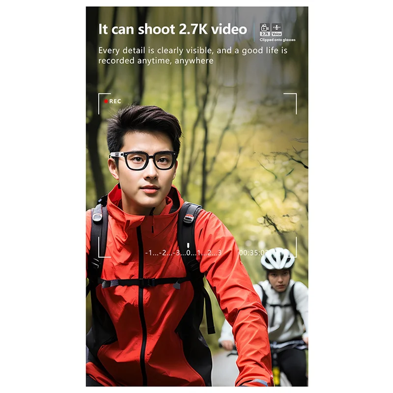 

B04C-Glasses Camera Action Camera 2.7K Mini 250Mah Battery Sound Recording Video Recording