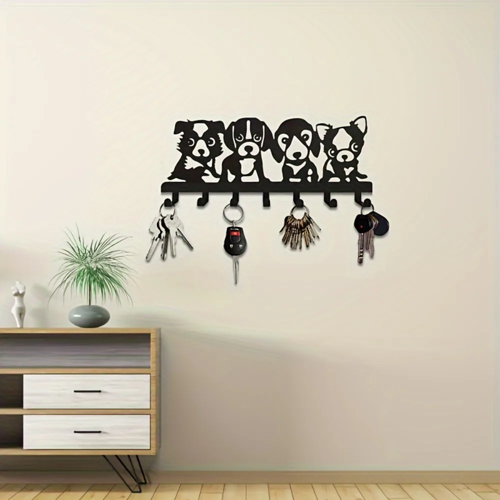 

Chic Dog-Shaped Metal Wall Hook - Easy Install For Coats, Hats, Towels & Keys - Stylish Home Decor