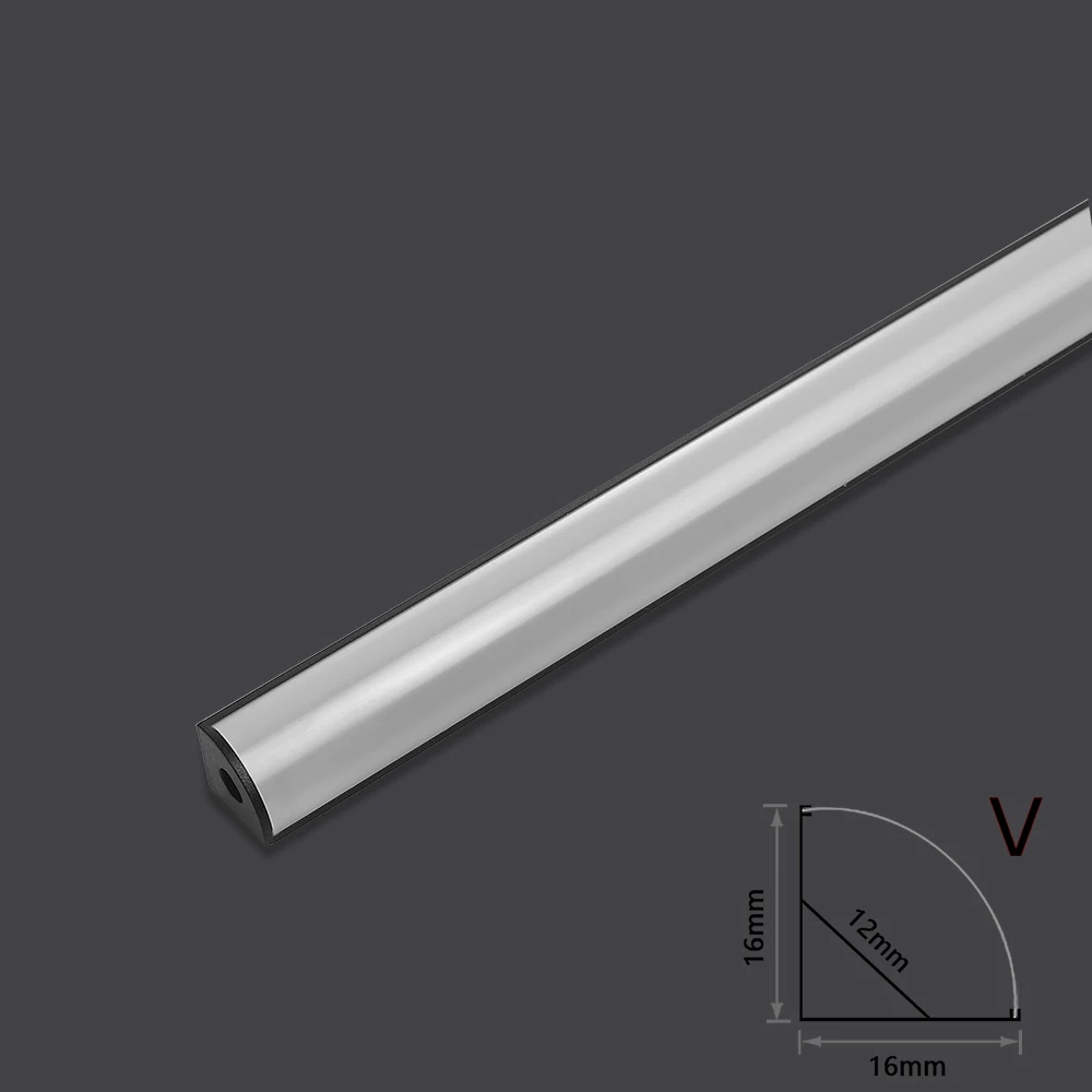 LED Aluminum Profile Black Cover LED Bar 50cm LED Light Strip LED Profile Aluminium for Interior House Ceiling Wall Corner