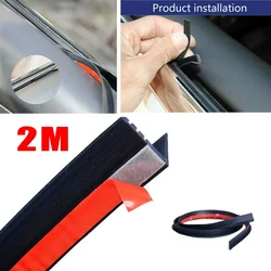 2M Car Glass Sealants Door Casement Trim Edge Moulding Seal Strip Rubber V Shape Universal Weatherstrip Accessories For BMW Golf