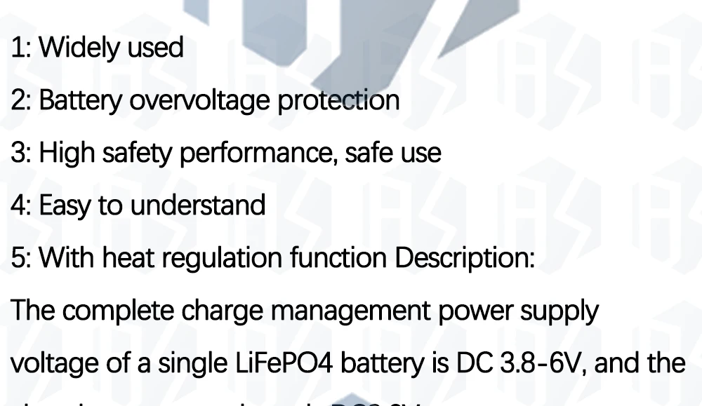 Spezielles 3,2-V-LiFePO4-Batterielademodul 3,6V 1A CV/CC mit Überspannungsschutz Automatisches Aufladen Low-Power-Schlafmodul – Detail 29
