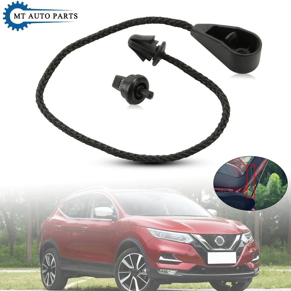 MTAP For Nissan Qashqai 2016-2021 Strap Rope Clip Accessories Trunk Shelf Rope Black Car Parcel Shelf String 79965-DF30B