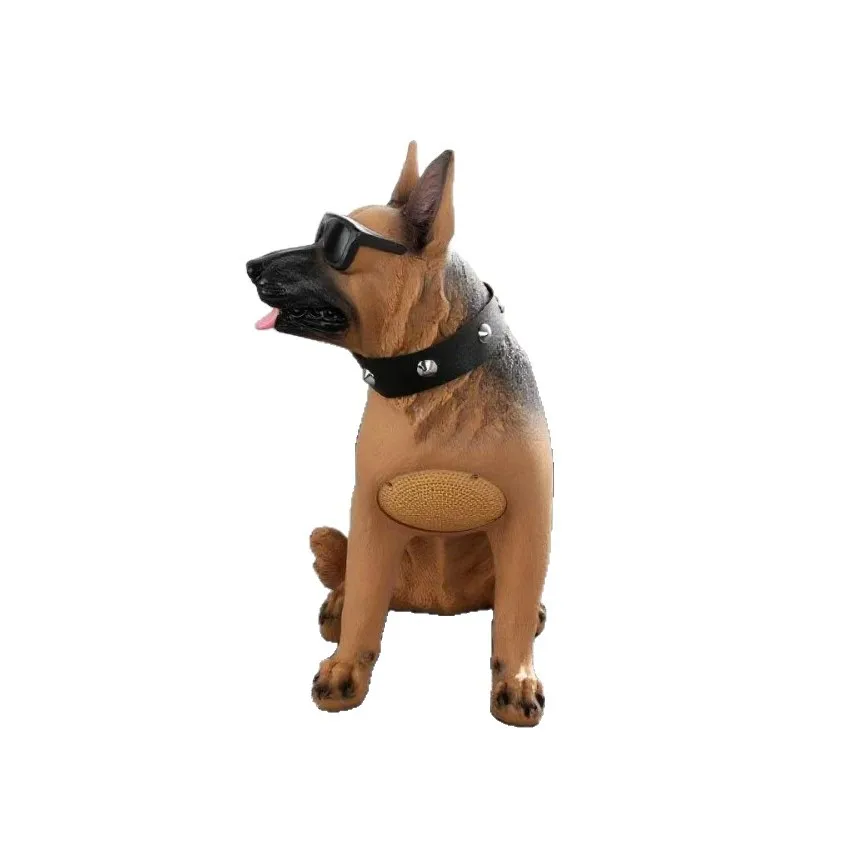 m123 Portable FM Heavy Bass 3D Sound Quality Surround Radio Multifunction Card Subwoofer German Shepherd Dog Bluetooth speaker