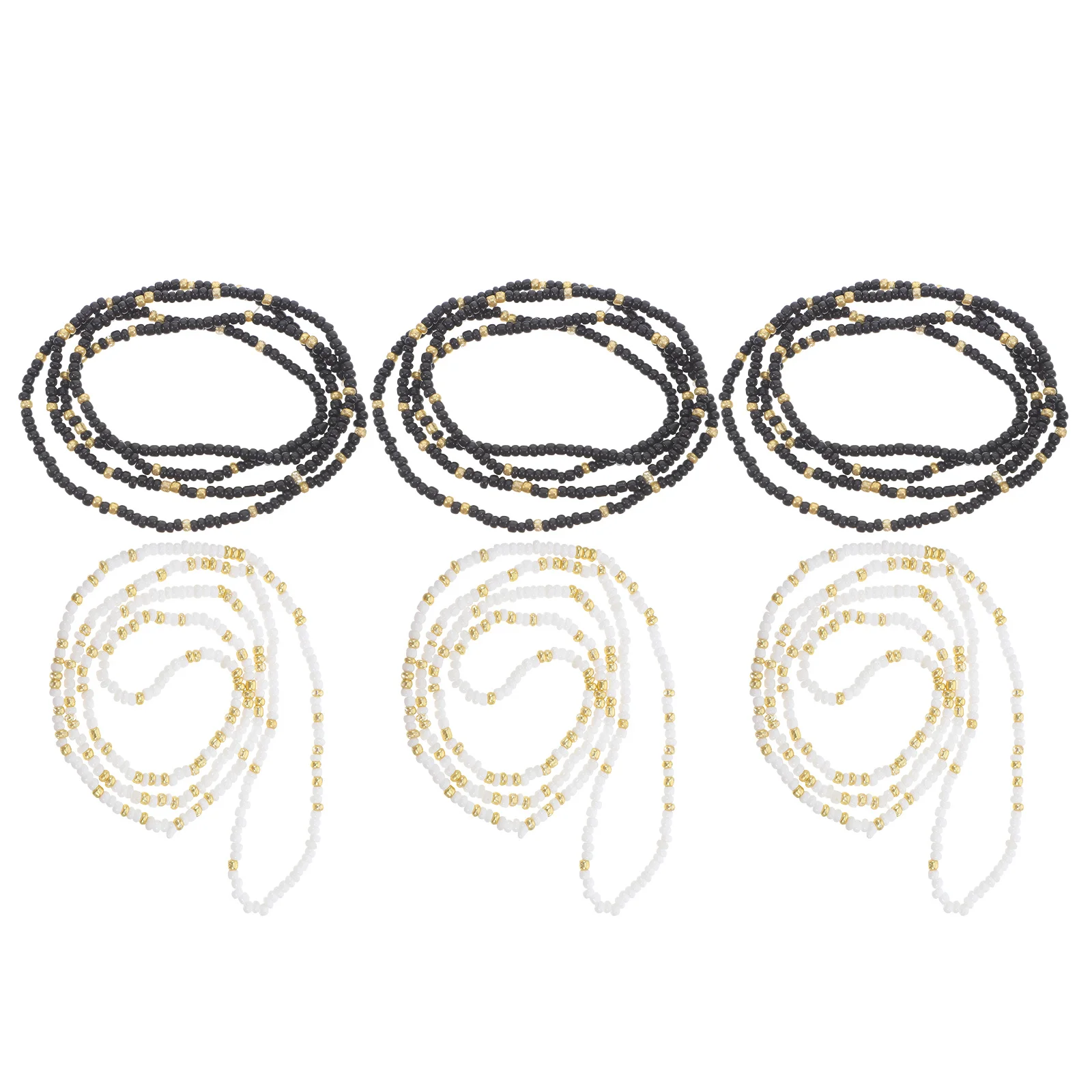

6 Pcs Beaded Waist Chain Beads Body Belly for The Accessories Beach Women Trendy