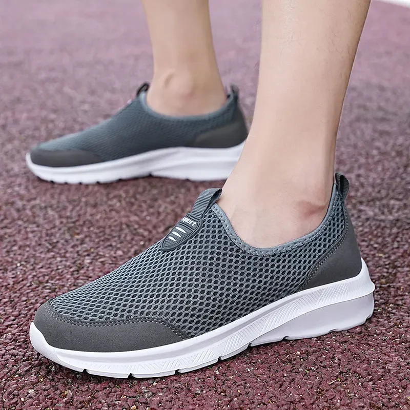 

Ultralight Summer Outdoor Mesh Casual Shoes Men Breathable Slip-On Loafers Sneakers Male Fashion Non-Slip Driving Walking Shoes