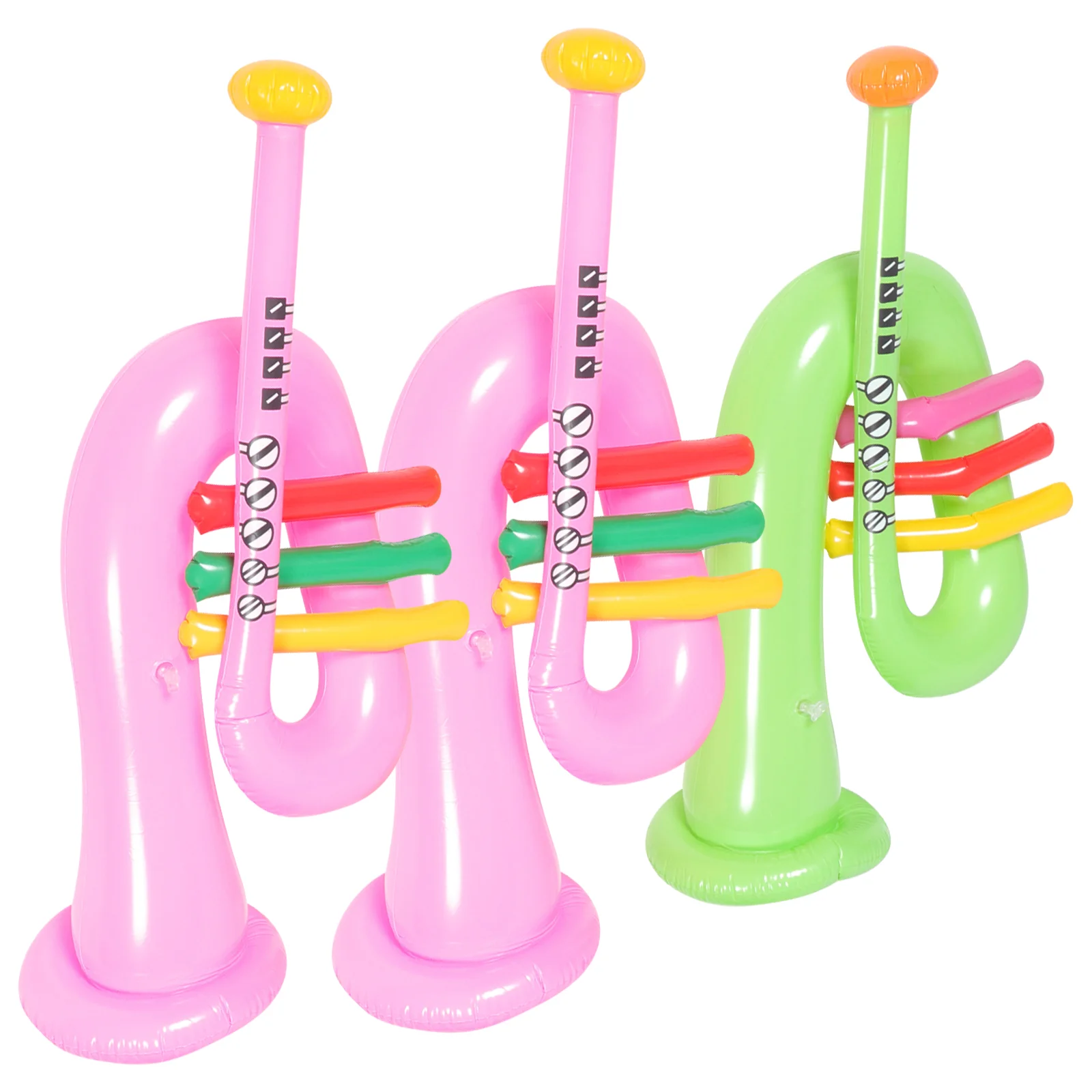 3 pçs instrumento inflável musical criança brinquedo crianças brinquedos pvc rock inflação reutilizável