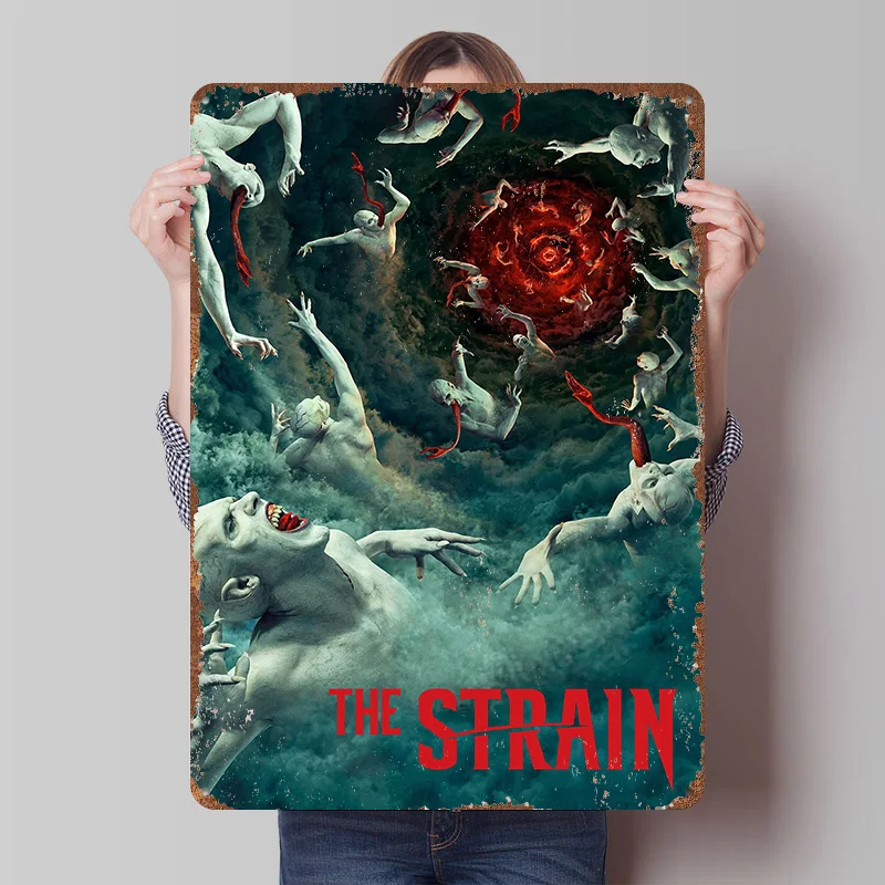 The Strain Artwork Printed Poster Customized Retro Wall Art Vintage Metal Tin Signs for Home Living Room Decorations Wand Deko