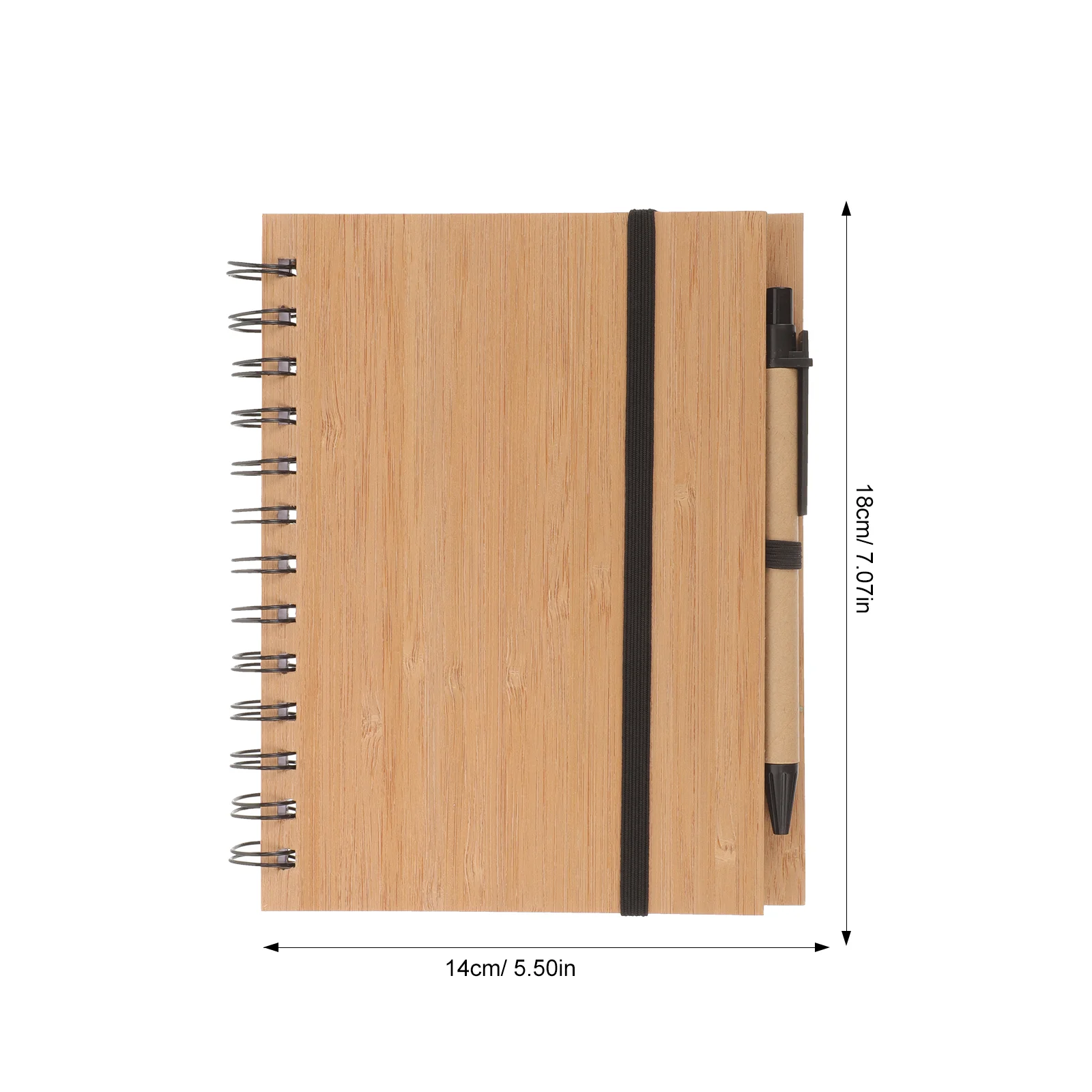 Notebook The Notebooks Wood Grain Compact Planner Notepad Spiral Notepads Accessory Bamboo Work Office