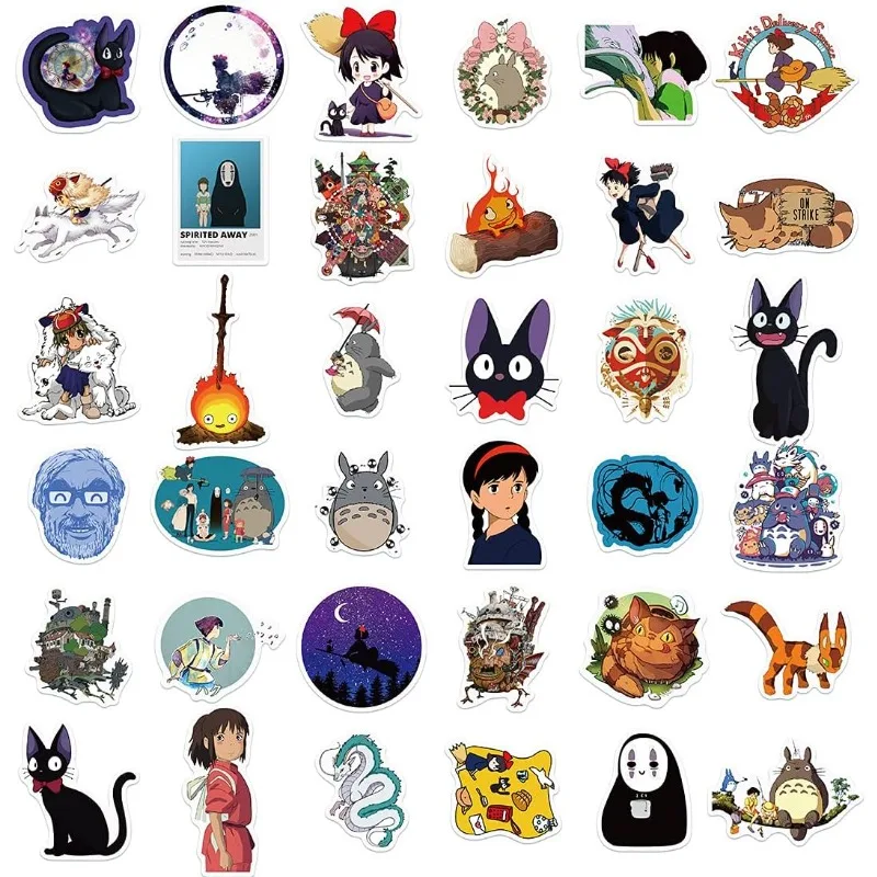 جديد Agan Studio Ghibli ملصقات 100 قطعة مقاوم للماء الفينيل أنيمي ملصقات للأطفال المراهقين الكبار سكيت الكمبيوتر المحمول