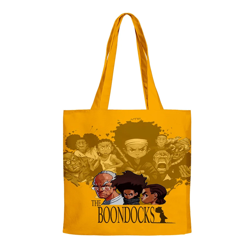 Die Boondocks Cartoon-Tasche, Einkaufstaschen, wiederverwendbare Schulter-Shopper-Taschen, lässige Handtasche