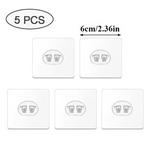 Nhãn dán Coors trong suốt mà không cần may, nhà tự làm sạch mạnh mẽ, phòng tắm và bếp bếp 6 Hanger bán hàng chính trong acrylic - №5