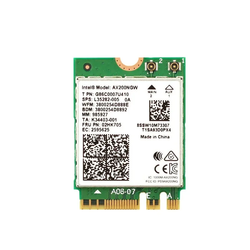 

Wi-Fi 6 Wireless Card for AX200NGW WLAN 2.4G/5G MU-MIMO BT 5.0