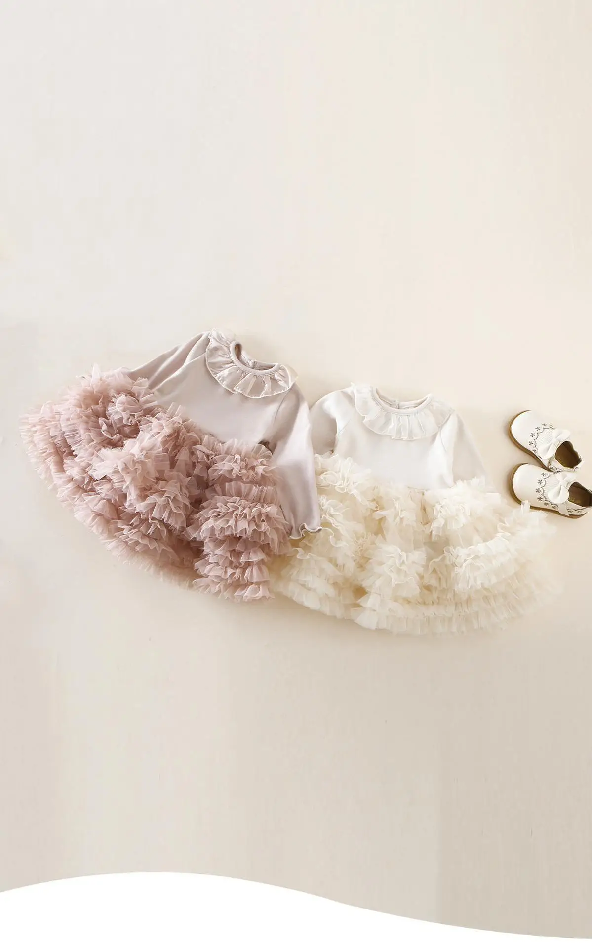 

Осенняя новая классная детская юбка для младенцев и девочек, осенняя пышная юбка с длинными рукавами, мягкое платье