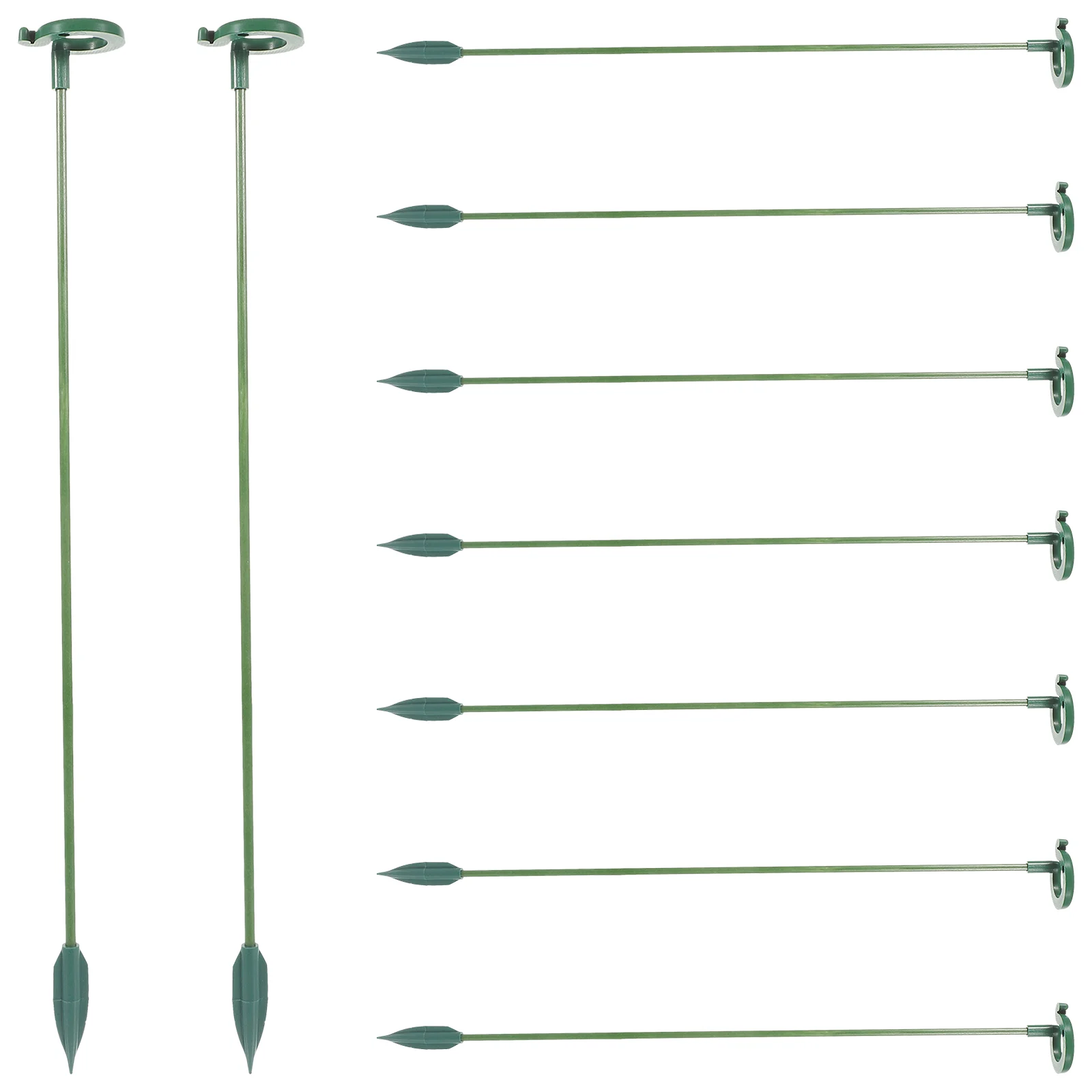 

10 Pcs Plant Flower Pot Stand Garden Support Stakes Potted Rod Orchid Ring Pole Sticks