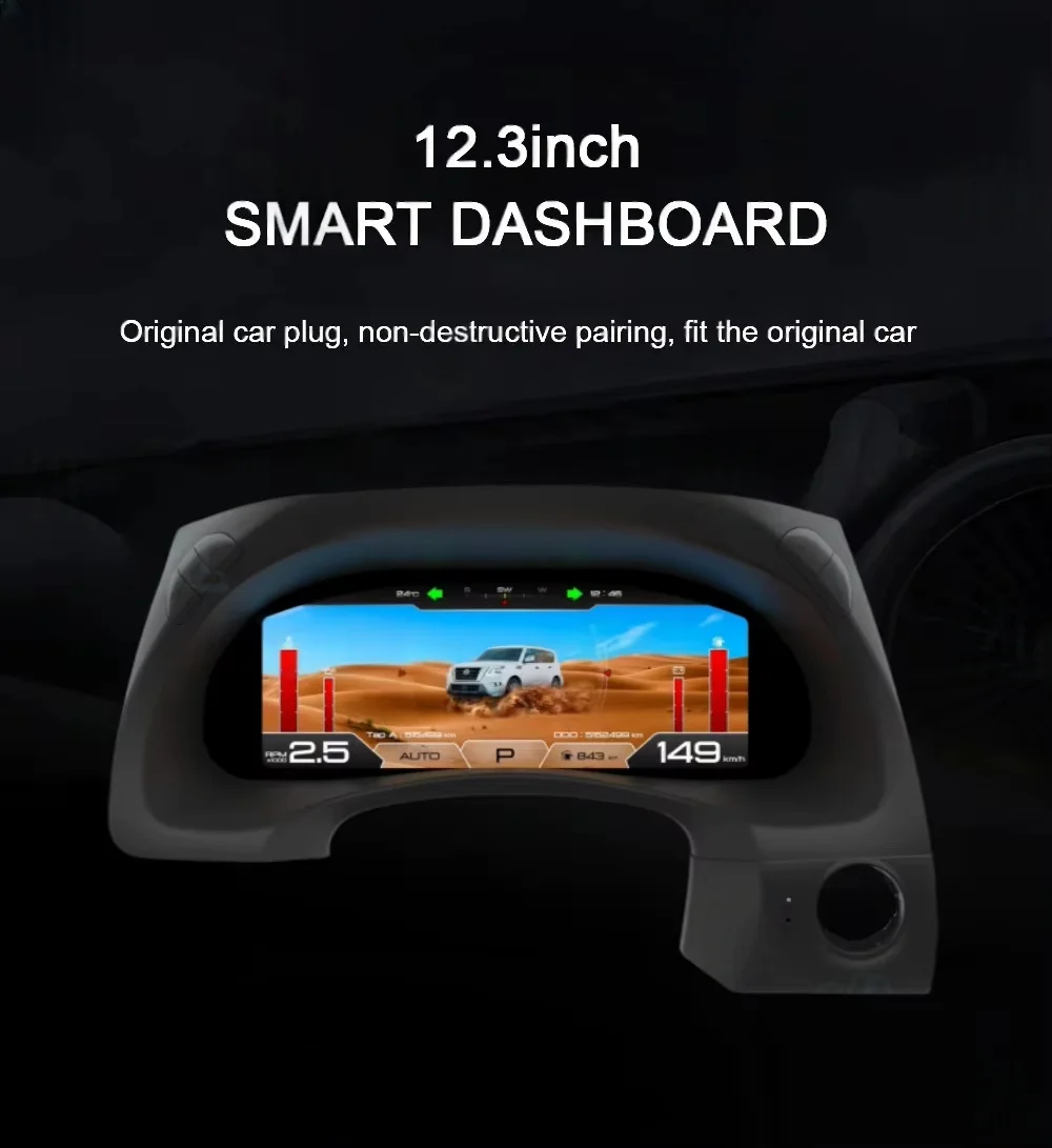 

Ls Digital Lcd Instrument Cluster For Nissan Patrol Y62 Infiniti Qx56 Qx80 2015-2021 Linux System Virtual Speed Ometer