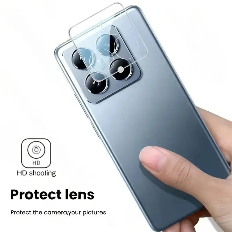 Protecteur d'objectif 3D transparent, 3 pièces, pour appareil photo Xiaomi Mi 13T 14T Pro Poco X6 X7 F6 Pro, couvercle en verre trempé, Protection complète
