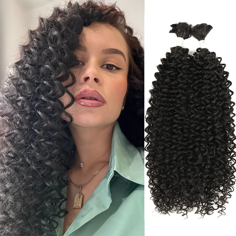 

Синтетические свободные волнистые объемные волосы 2 шт. 100 г без утка Глубокая волна для плетения микро искусственные черные искусственные плетения волос для косичек в стиле бохо