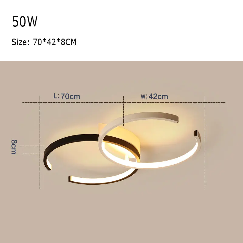 Modern LED Ceiling Light Dimmable LED Acrylic Ceiling Lamp Flush Mount Ceiling Chandelier for Living Room Dining Room