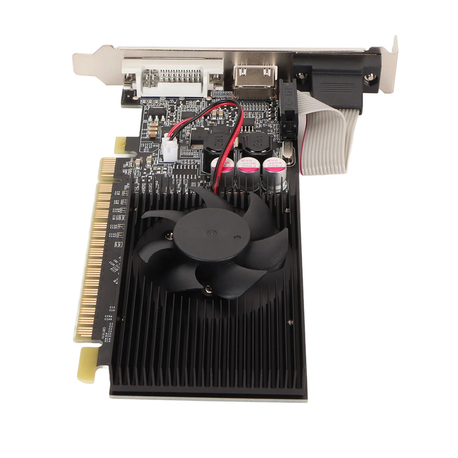 

Видеокарта GT730 2 ГБ GDDR3, одиночный охлаждающий вентилятор, 64 бит, 810 МГц, 1000 МГц, видеокарта с интерфейсом VGA DVI