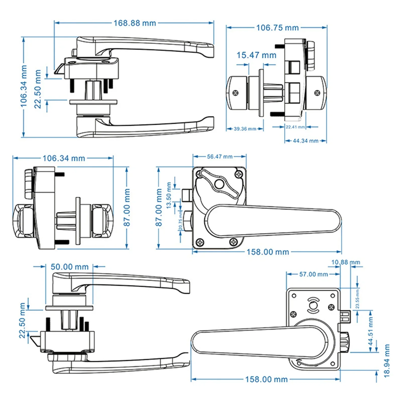 

Handle Lever Latch Door Lock Zinc Alloy Easy Installation Elegant And Strong Protection Keyless And Convenient