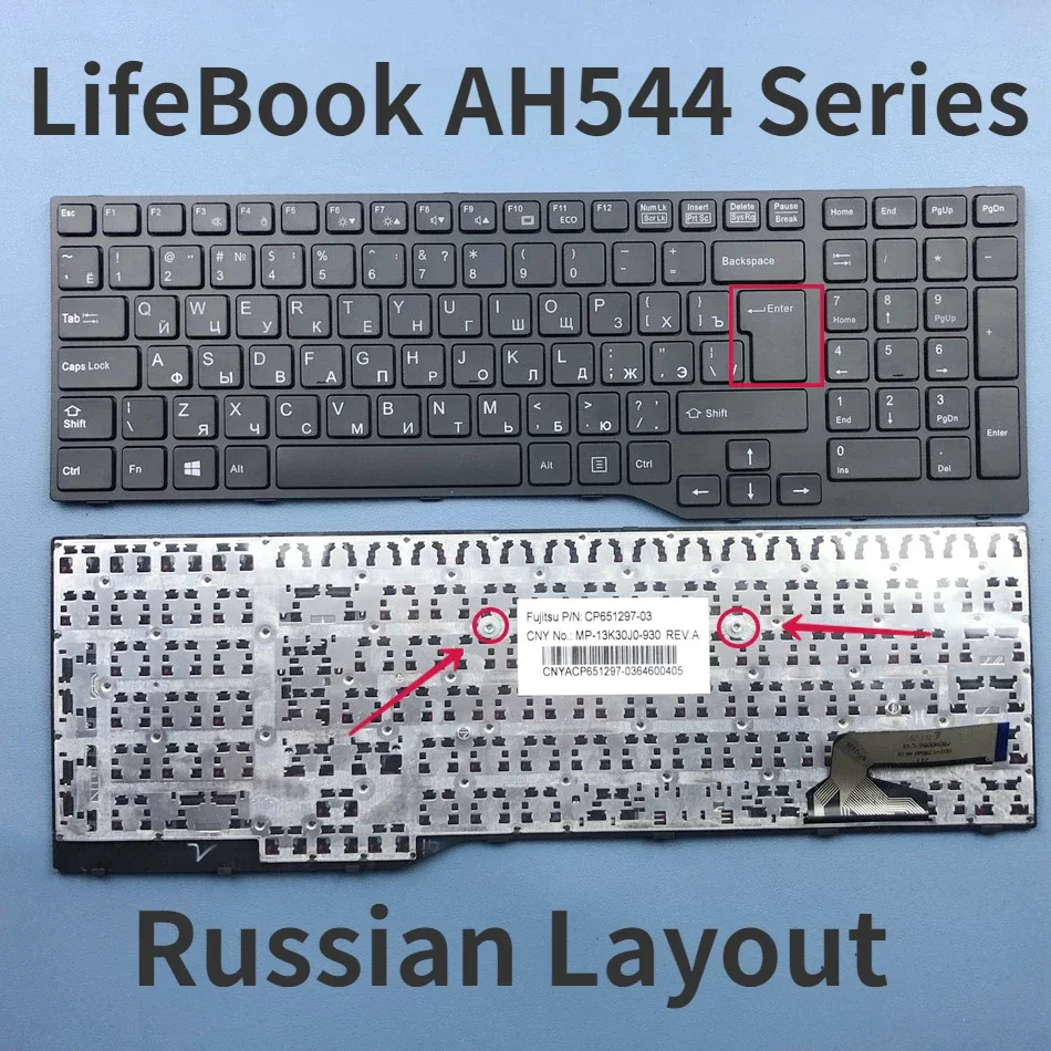 Imagem -02 - Teclado ru Usi para Lifebook Alpha Usi A357 A359 A514 A544 A555 A557 Ah355 Ah356 Ah456 Ah524 Ah544 Ah555 Ah564 Série Ah565 Pcs